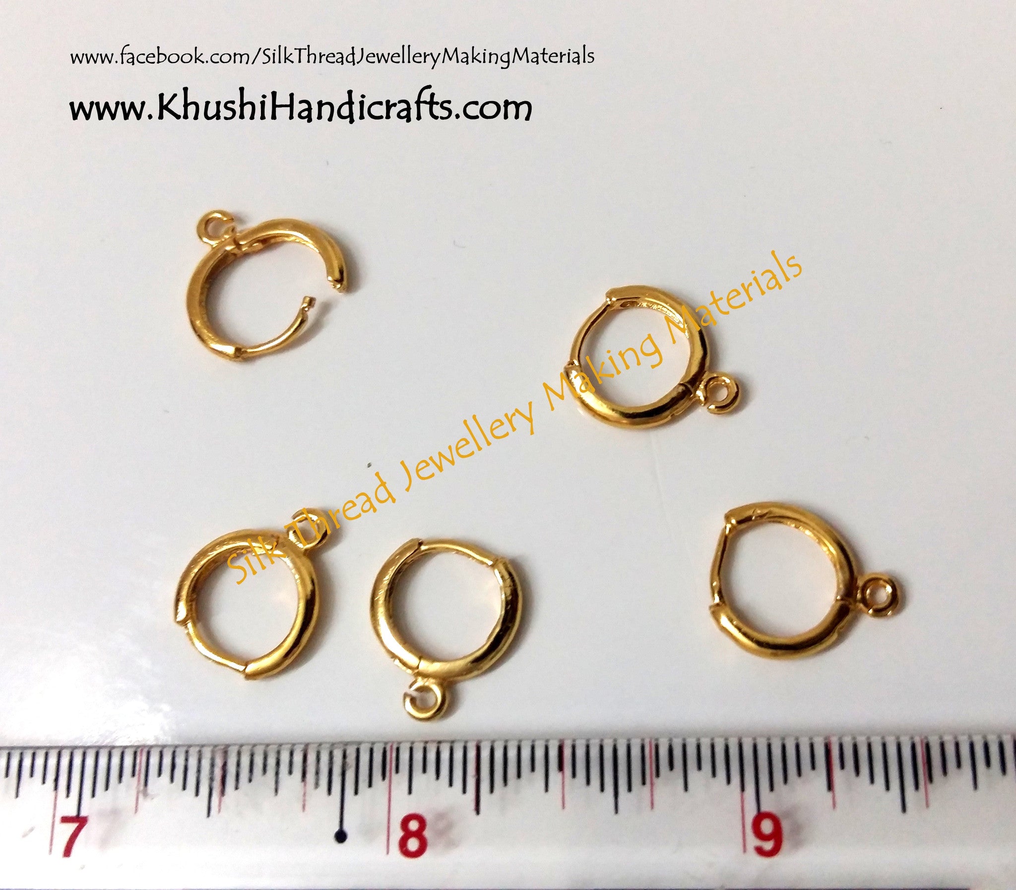 Circular Lever Back Earring Hooks in Gold