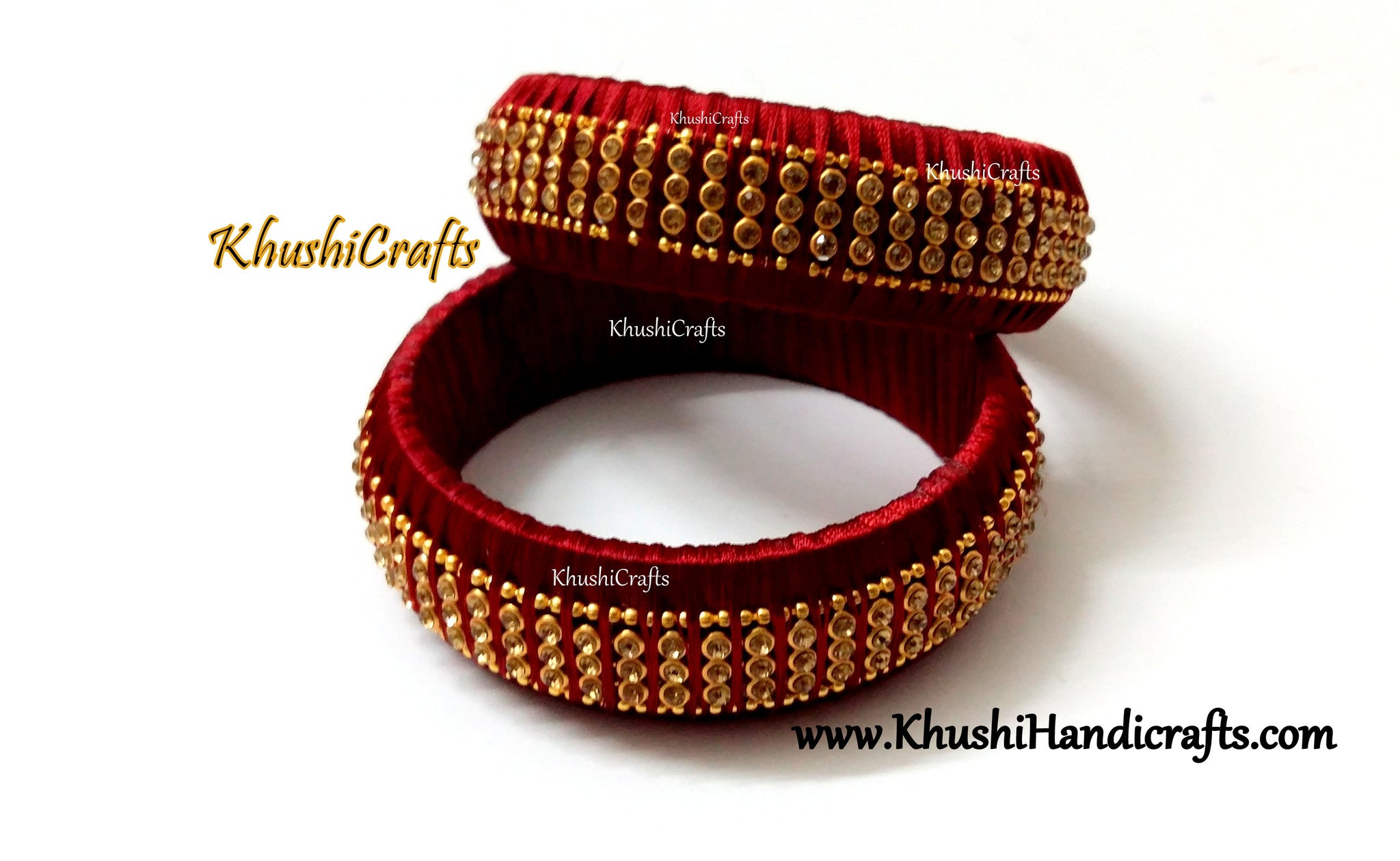 Maroon Silk thread bangles