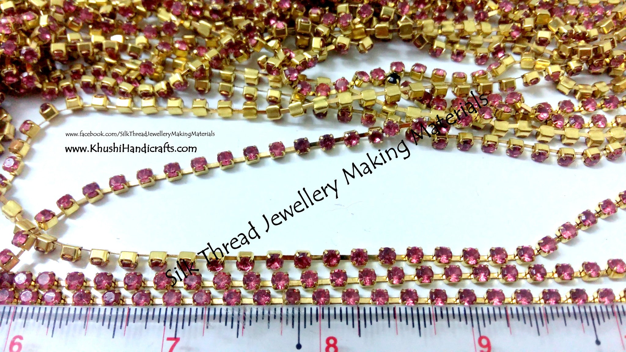 Pink Stone chain Jewellery Material