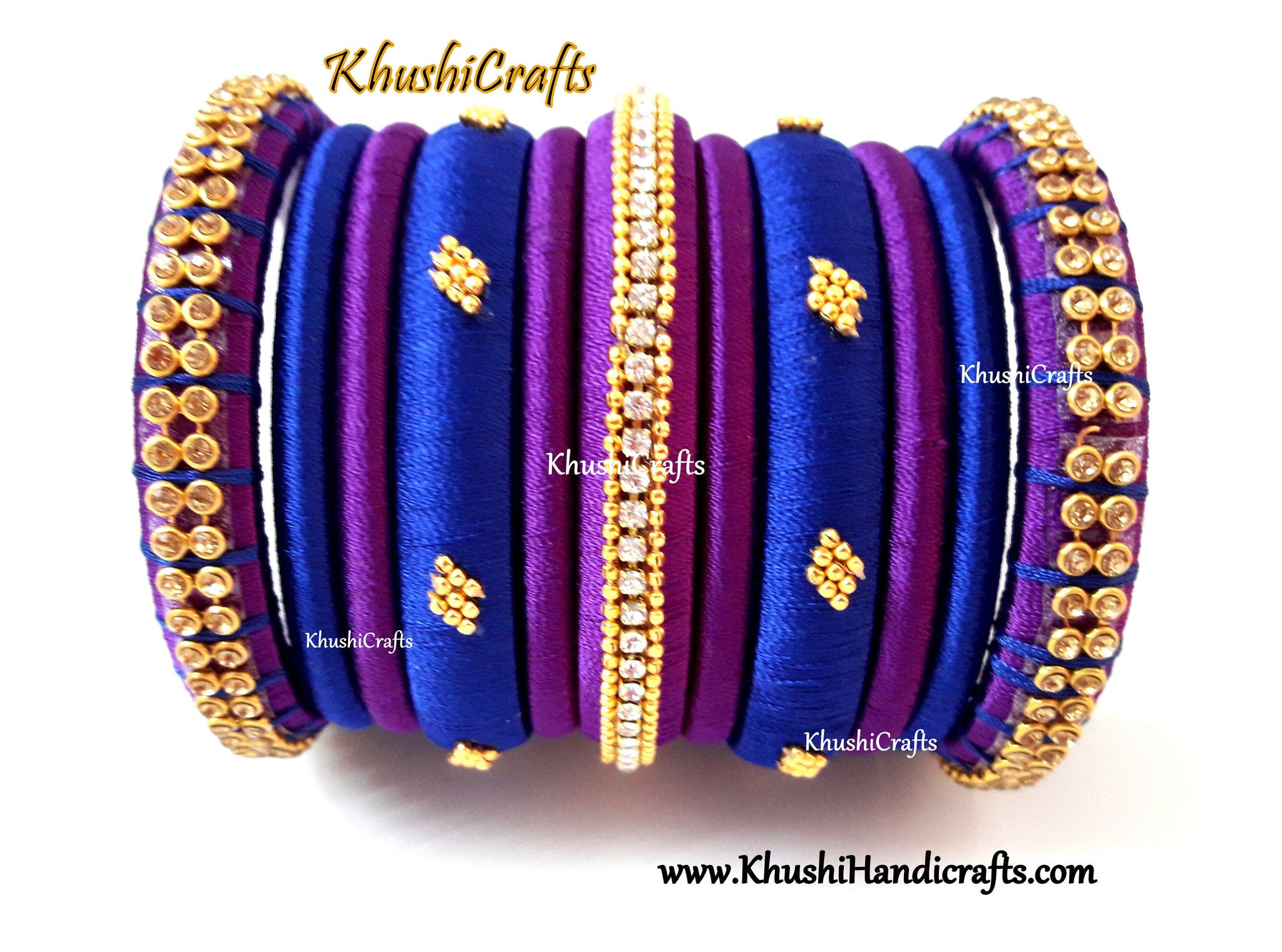 Set of 22 Multi Coloured Silk Thread Bangle set for both hands by Lesh –  BANGLES BY LESHYA