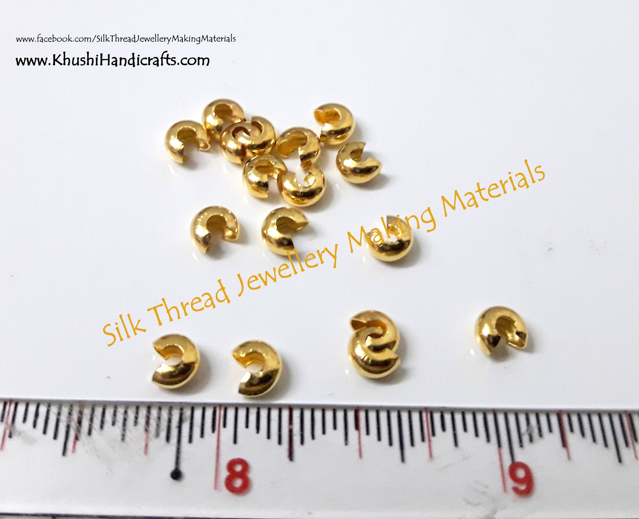 Antique Gold / Silver Crimp beads Covers 4.5mm 