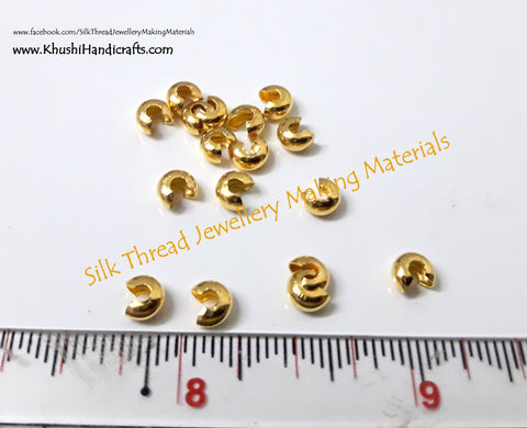 Antique Gold / Silver Crimp bead / Seed bead cover / Covers 4.5mm Sold as a set of 20 pieces!