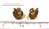 Antique gold Peacock studs .Jewelry Materials