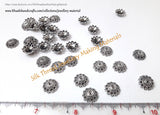 Antique Gold / Silver Bead Cap 12mm Pattern 2 -BC24 - Khushi Handmade Jewellery