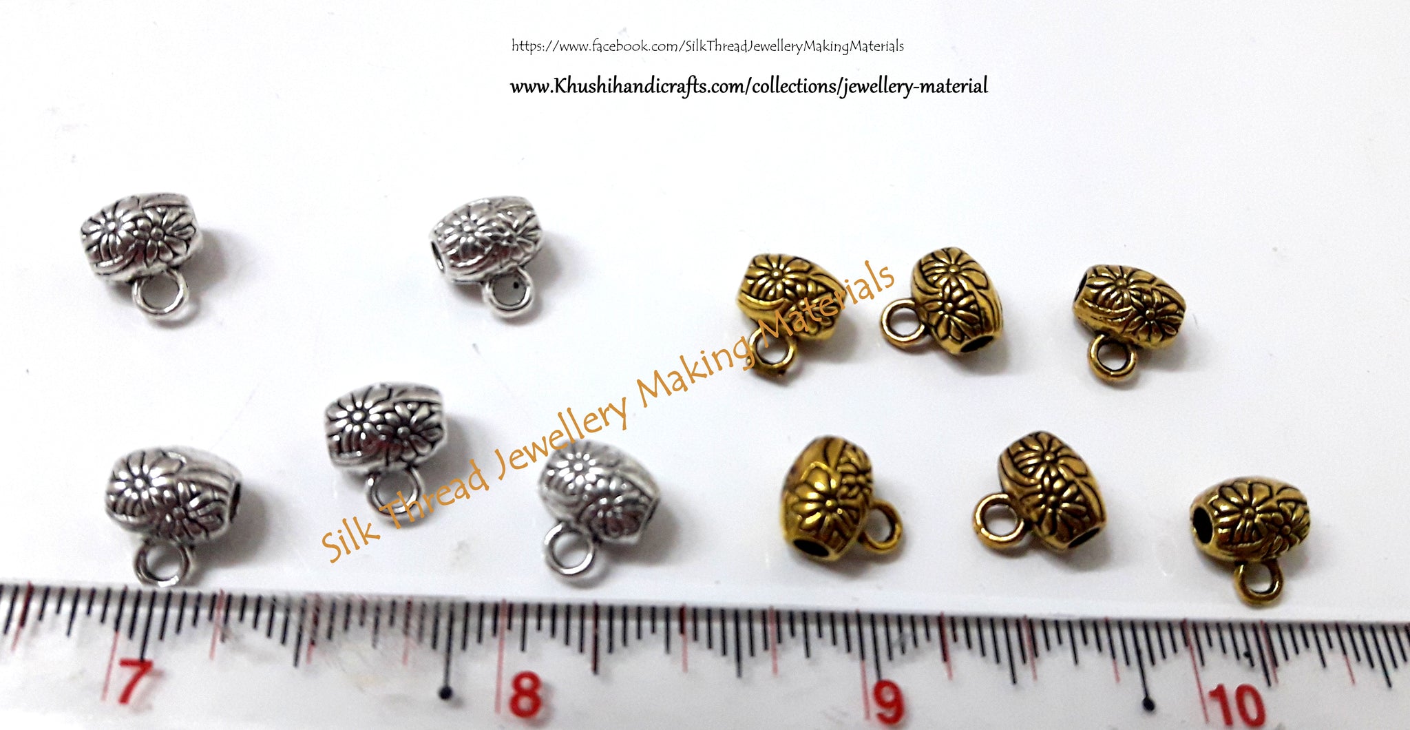 Antique Gold Bails for Jewelry Making