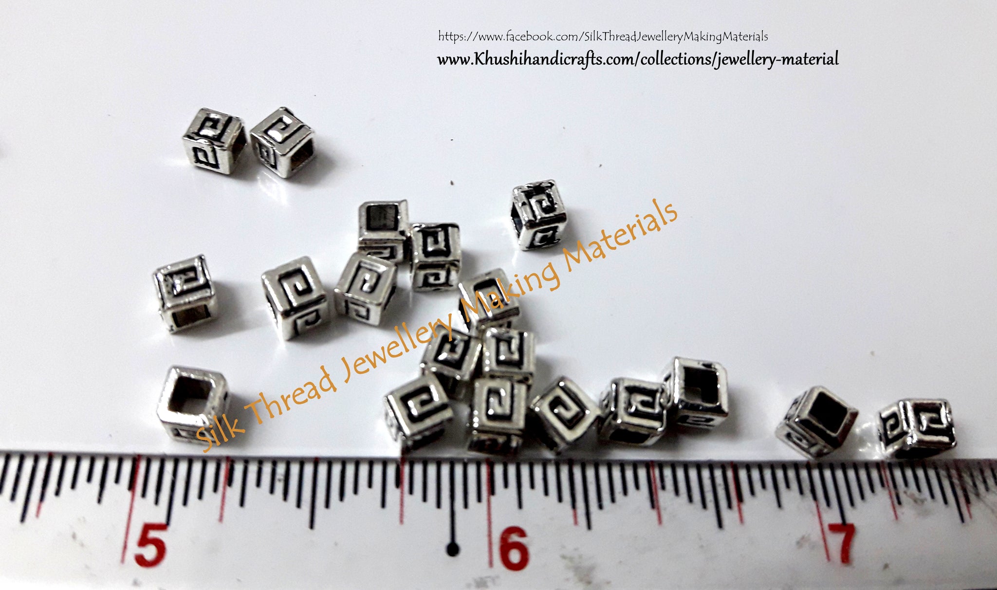 Buy Rectangular spacer beads online in India | Jewelry Making Materials