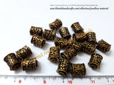 Antique Finish Cylindrical Geru Beads 16mm