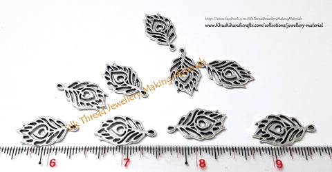 Peacock Feather Charms.Sold as 10 pieces  -SP44