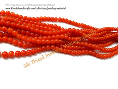 Glass beads 5 mm - Orange