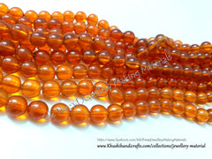 Glass beads- 10mm - Orange