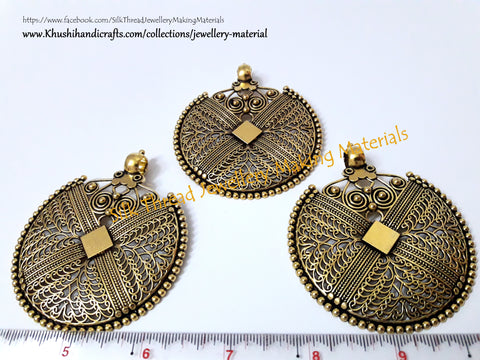 Antique Gold Designer Filigree Pendant .Sold per piece! P028