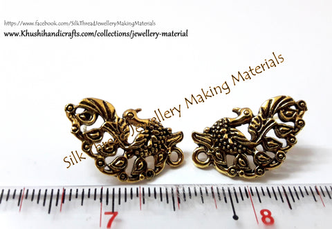 Antique Gold Peacock Stud pattern 8 -ST20