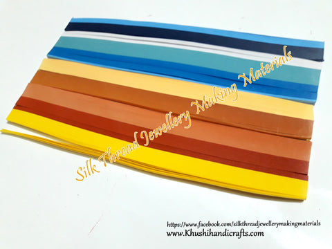 Multi color Quilling strips 5mm Combo 12-Detash Sale