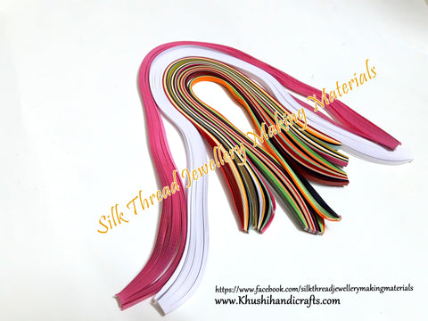 Multi color Quilling strips 5mm Combo 14-Detash Sale