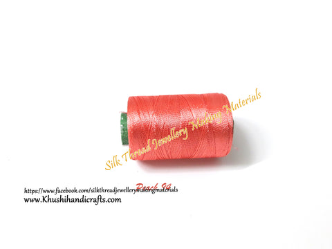 Peach shade Silk Threads Individual Spools for Bangle/Jhumkas/Jewelry Designing/Tassel Making Shade No. 94ND