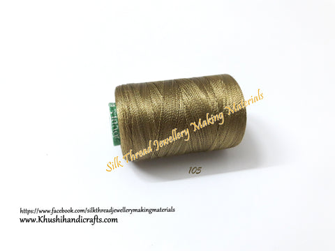 Olive Green shade Silk Threads Individual Spools for Bangle/Jhumkas/Jewelry Designing/Tassel Making Shade No. 1005