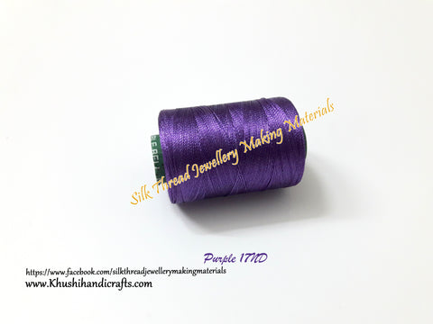 Purple Silk Threads Individual Spools for Bangle/Jhumkas/Jewelry Designing/Tassel Making Shade No. 17ND