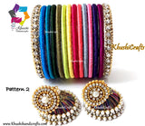 handmade silk bangles and earrings