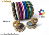 Silk Thread Earrings and bangles