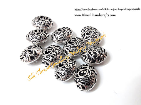 Antique Silver Designer Spacer /Connector Beads .Sold as 10 pieces -CO2