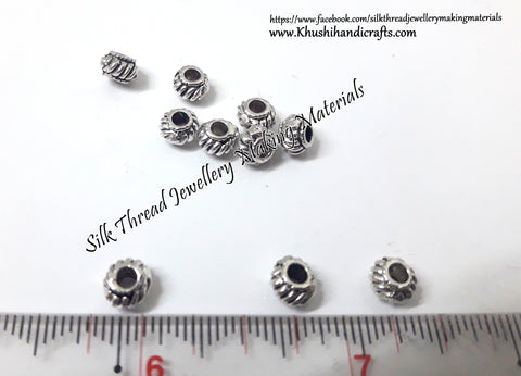 Antique Silver small Spacer Beads .Sold as a pack of 20 pieces  -SP62