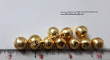 Brushed Round Gold Beads 12mm. Sold per piece! - Khushi Handmade Jewellery