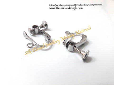 Antique Silver Non Pierced Earring clasps.Sold per pair!