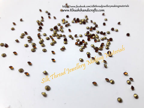 Wine Gold shaded Rhinestone/ Rhinestones 2mm