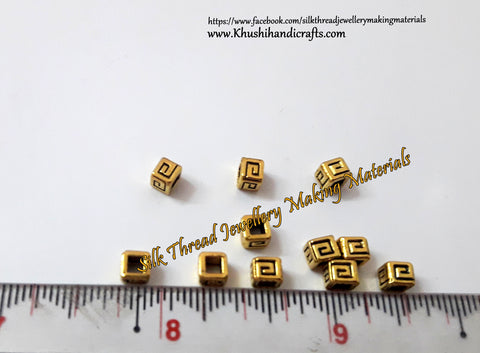 Antique Gold Square metal spacers Beads.Sold as a set of 20 pieces!- SP70