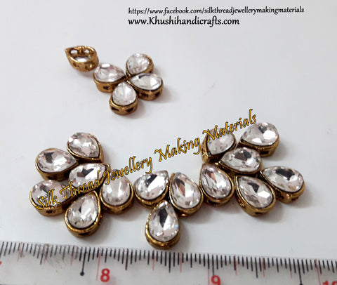Framed Kundan stones /Kundans - Tilak Shaped for Embroidery and Traditional Jewellery