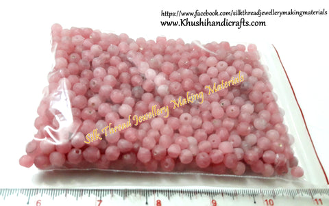 200 grams Pink Designer Beads for Jewellery making .Detash Sale DS24