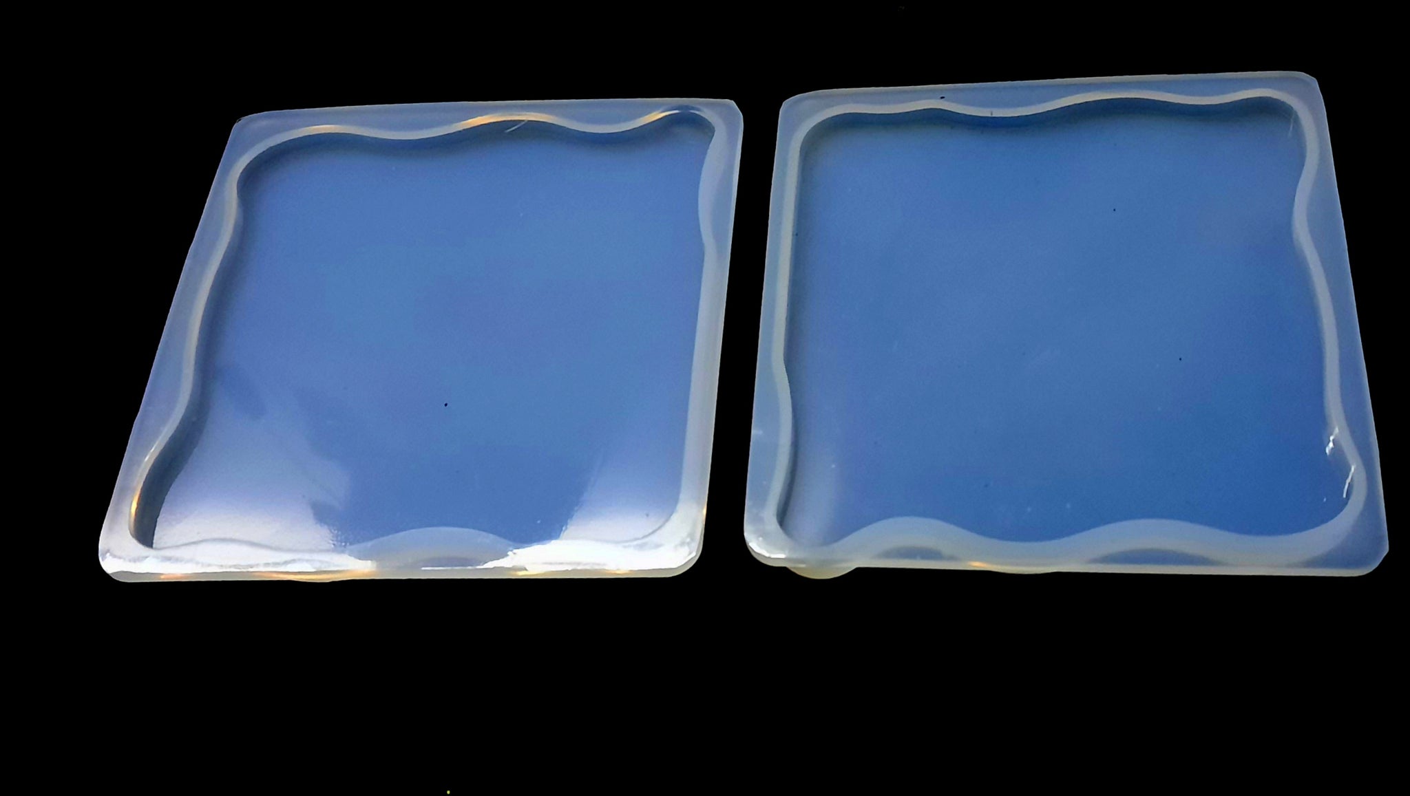 2 Pieces Tray Silicone Mold Kit Irregular Epoxy Resin Tray Molds