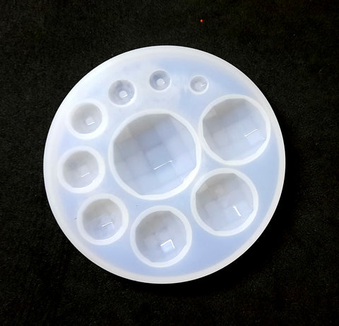 Gemstone mold/Semi circular/Cabochon Circle Pendant Silicone Mold