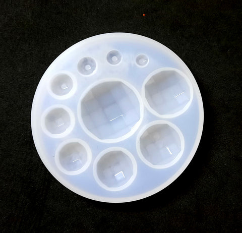 Gemstone mold/Semi circular/Cabochon Circle Pendant Silicone Mold