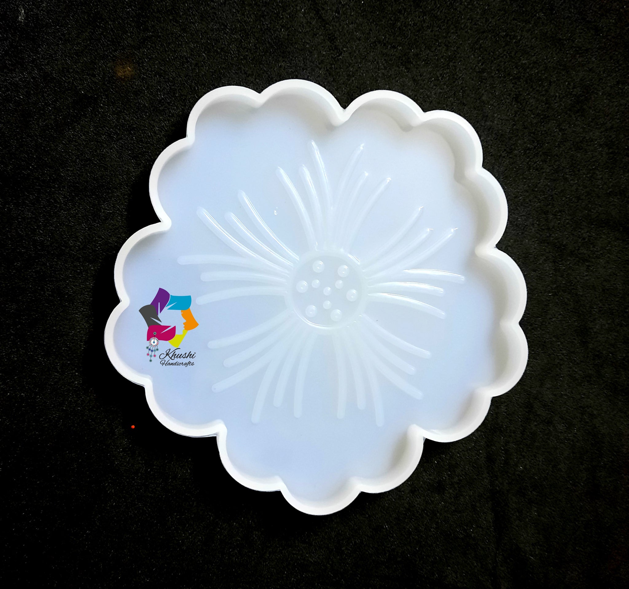 Angel Wings Super Shiny Dandelion Coaster Resin Molds Silicone Coaster Mold Round Flowers Shape Silicone Molds for Epoxy Resin Casting DIY Cup Mats Mold