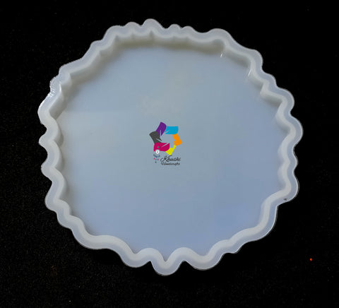 Uneven Resin Coaster Molds (2 pieces), Silicone Mould for Casting with Resin, Epoxy and Concrete