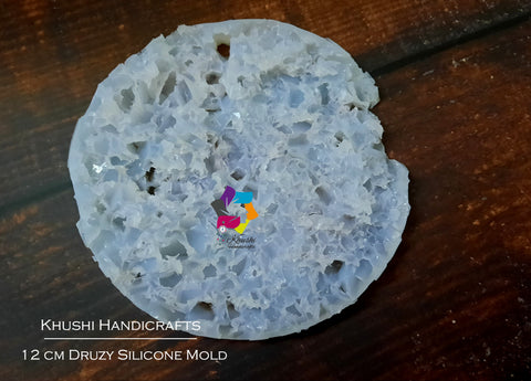 12 cm Round Large size Druzy insider mat molds for Resin Crafts -Silicone Moulds Pattern 1