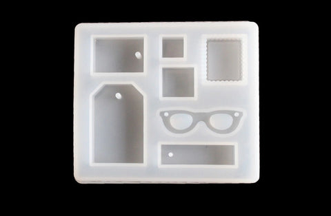 Spectacles tag designer Silicone Mold For Resin Jewellery Crafts