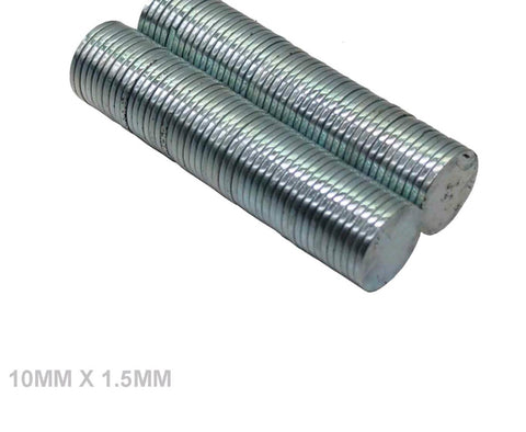 Steel Magnets 10mm*1.5mm.Set of 100 pieces!