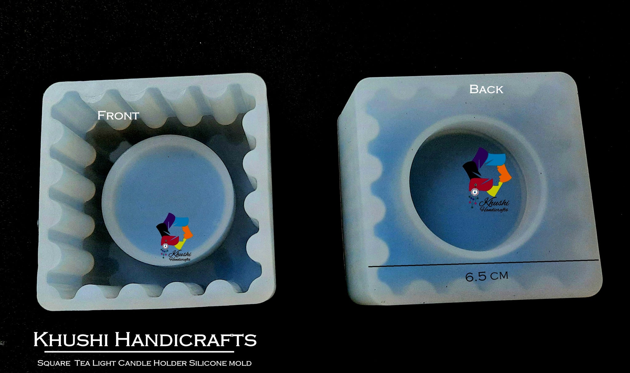 Square Tea light Candle holder / Ashtray Mould Silicone Mold for Resin