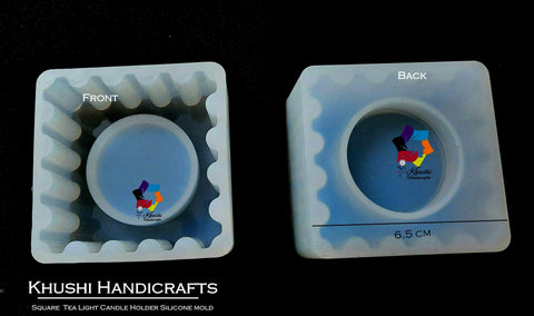 Square Tea light Candle holder / Ashtray Mould Silicone Mold for Resin
