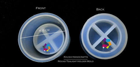 Round Tea light Candle holder / Ashtray Mould Silicone Mold for Resin