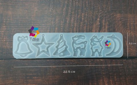 Christmas Charms Silicone Resin Pendant Decoration Molds Moulds