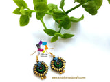 Terracotta Peacock Earrings