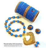 Blue Silk thread jewellery