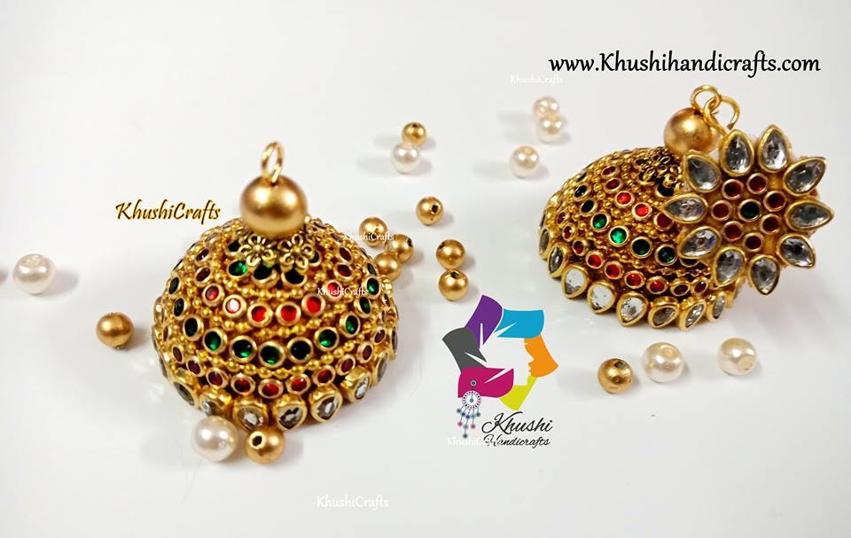 MS Fashion India Peacock Design Mirror Chandbali Silk Thread Party Wear  Earrings | Indian jewellery design earrings, Metal earrings, Unique earrings