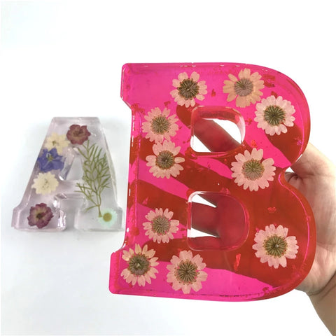 6 Inch Big Alphabet 3D Letter Silicone Mold  moulds For Resin crafts