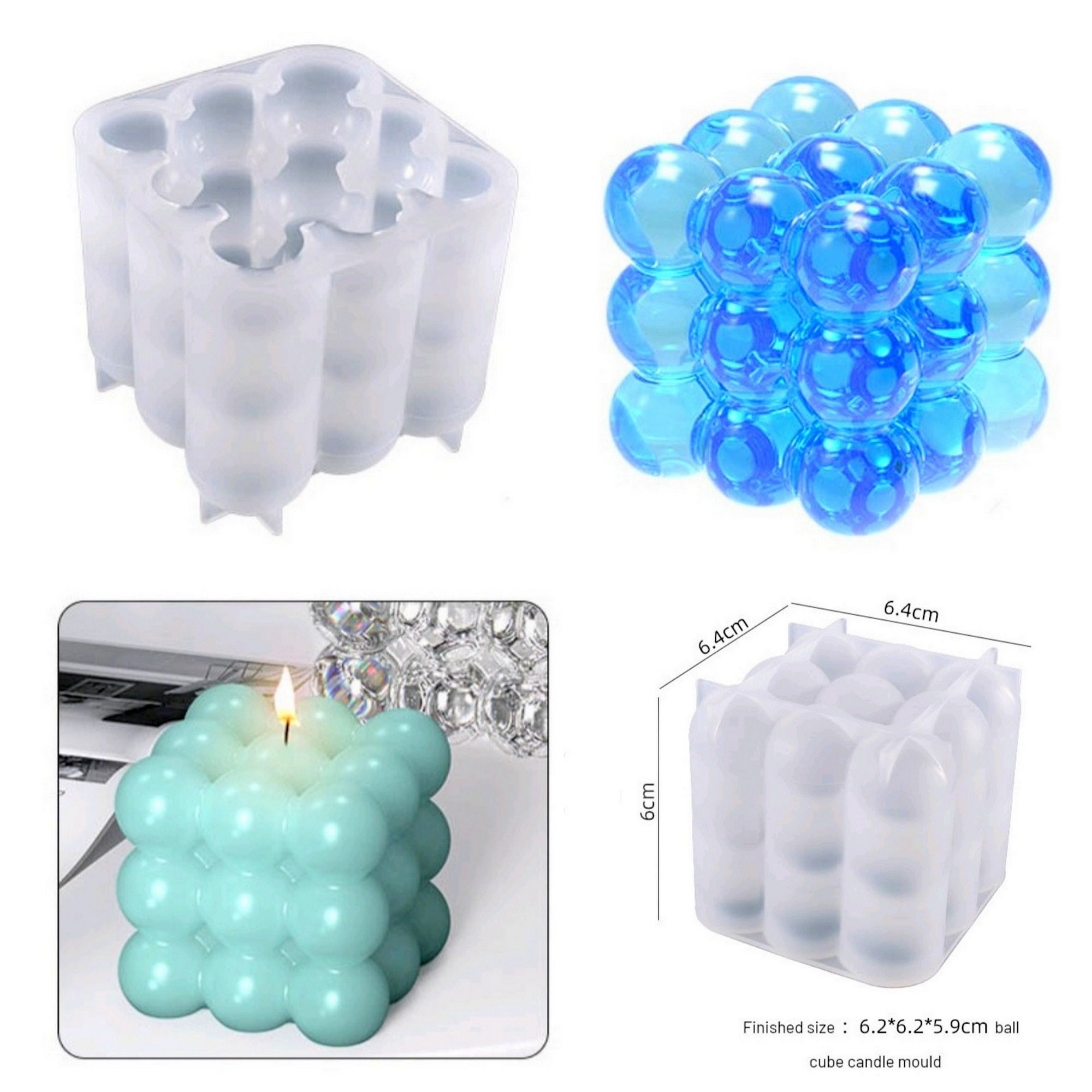 Silicone Small Bubble Candle Mould, Size: 4x4 CM at Rs 60 in Vasai Virar
