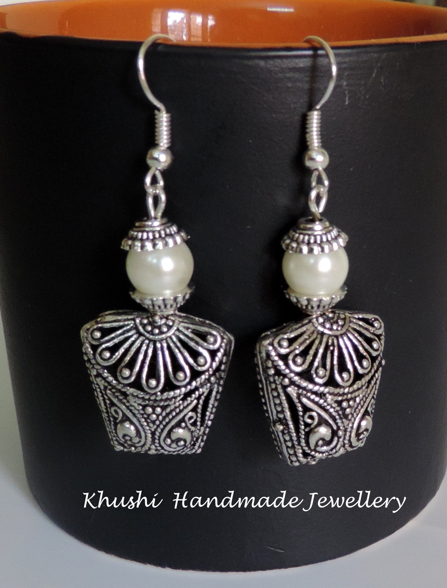 Pearl danglers - Khushi Handmade Jewellery