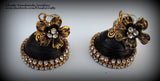 Quilled black party wear Jhumkas! - Khushi Handmade Jewellery